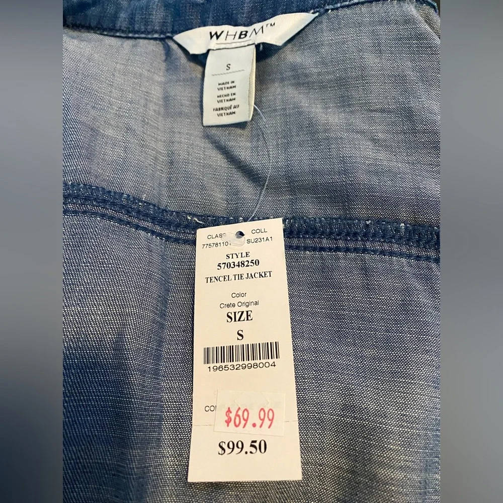 White House Black Market NWT Size Small Denim Snap Closure Women's Jacket/Shirt - Picture 7 of 11